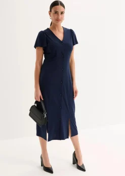 Outlet Shirtkleid mit Schlitz Damen Bekleidung·Pullover & Strickjacken