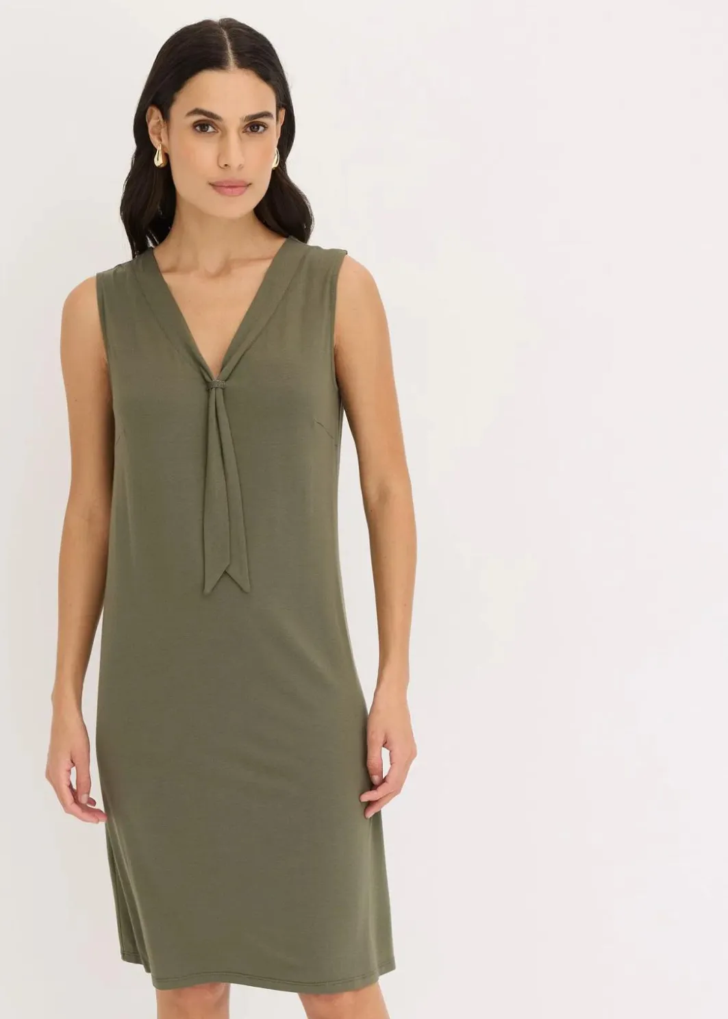 Online Shirtkleid mit Schluppe Damen Bekleidung·Pullover & Strickjacken|Kleider