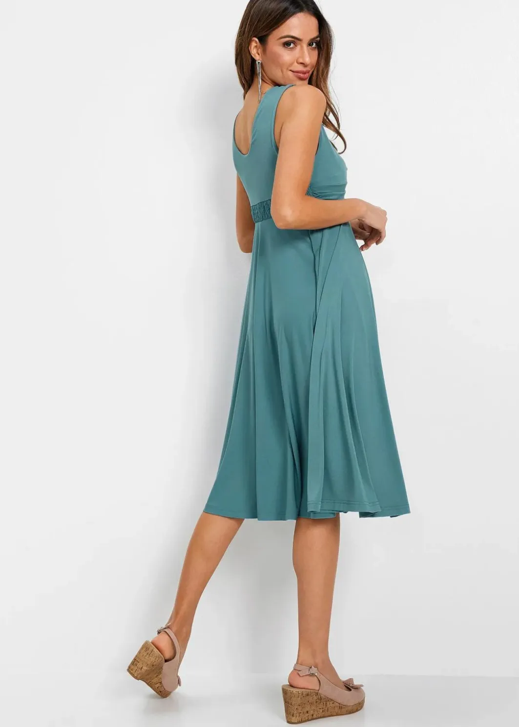 Online Shirtkleid mit V-Ausschnitt Damen Kleider