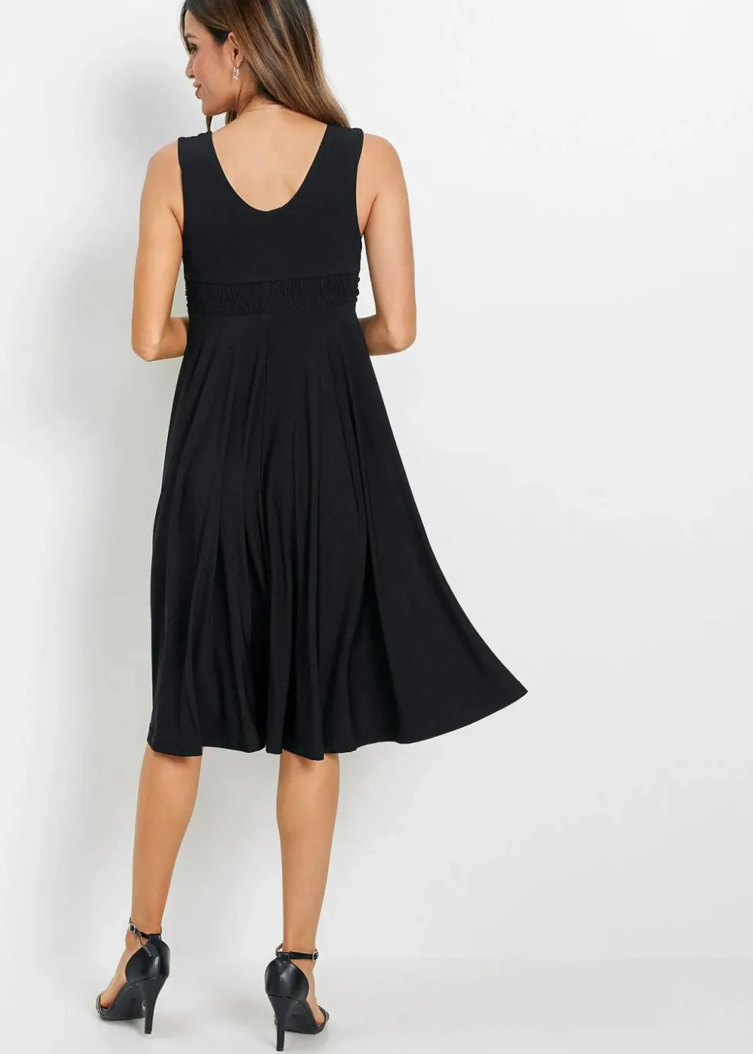 Damen bonprix Kleider|Shirtkleid mit V-Ausschnitt