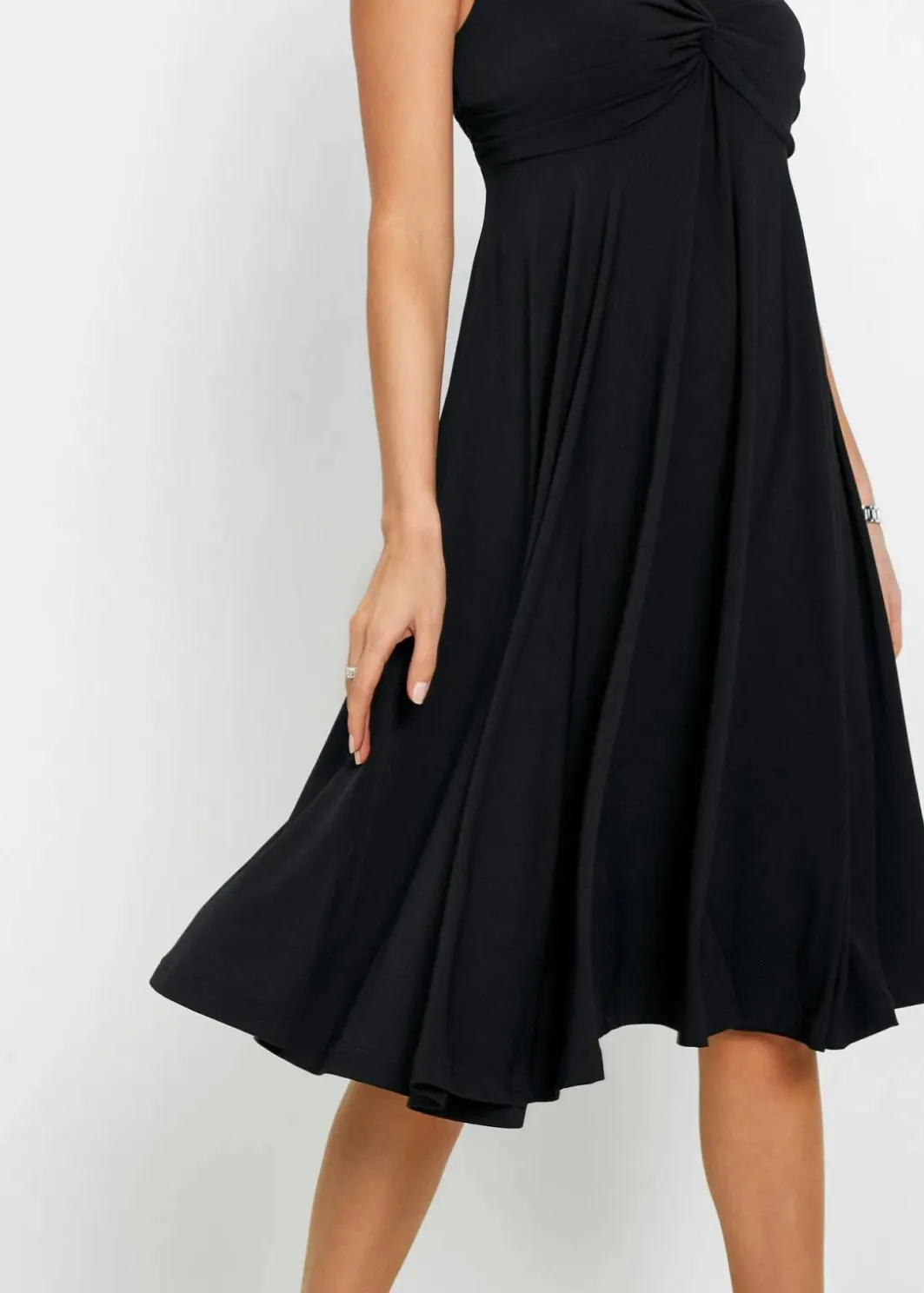 Damen bonprix Kleider|Shirtkleid mit V-Ausschnitt
