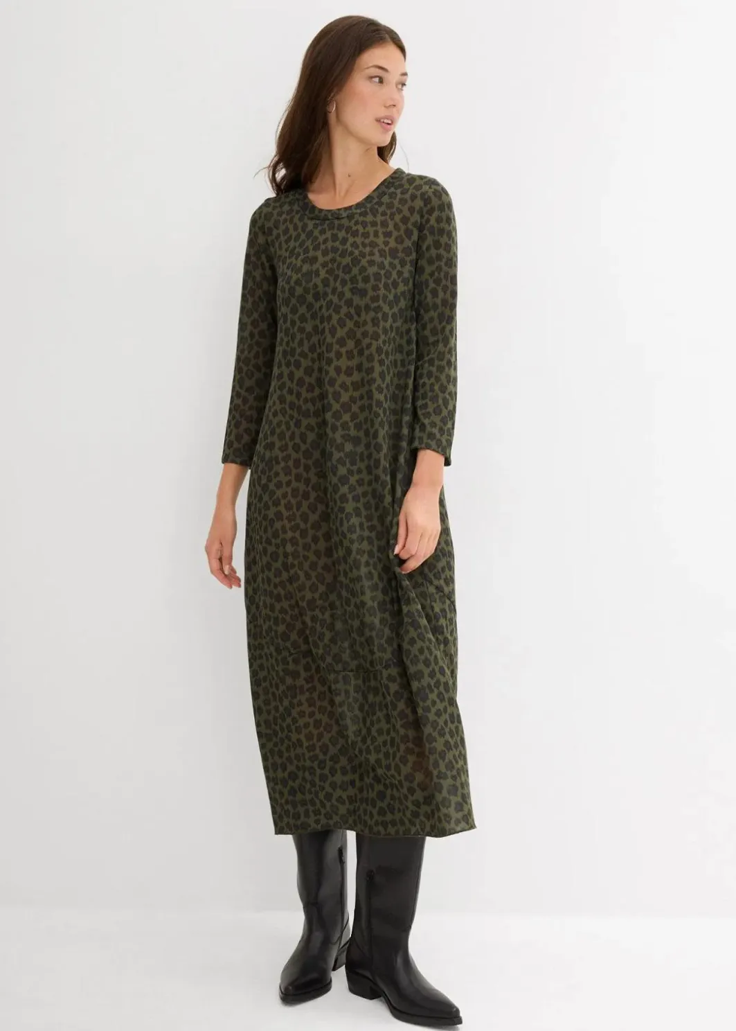 Clearance Shirt-Midikleid Damen Kleider|Bekleidung·Pullover & Strickjacken