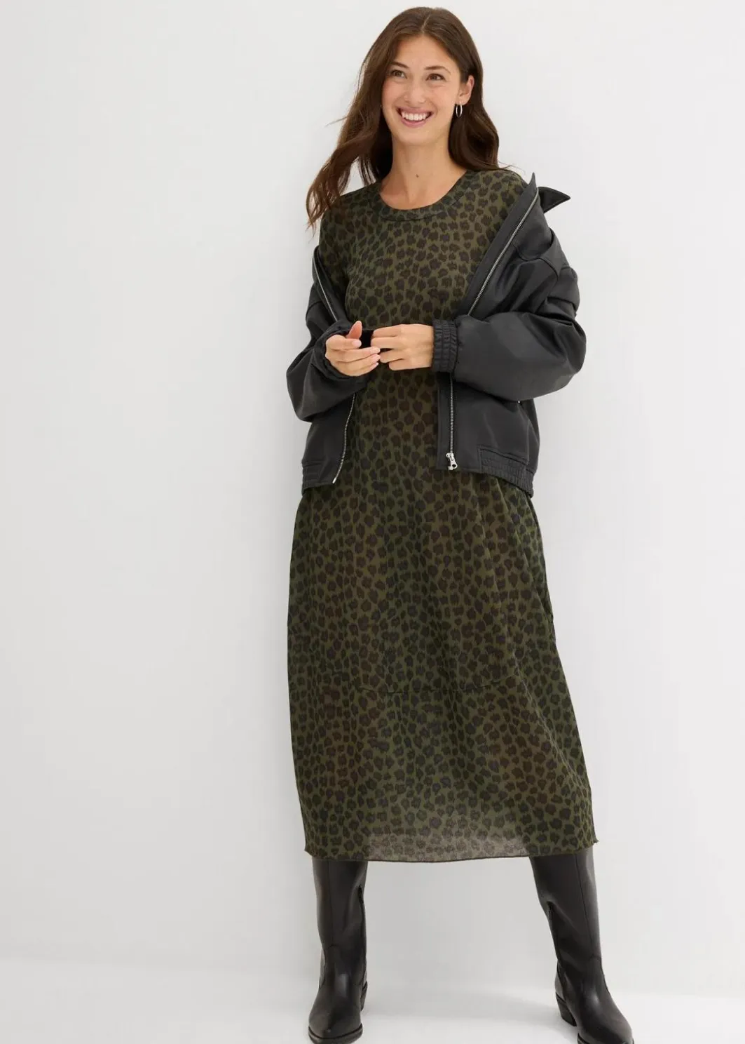 Clearance Shirt-Midikleid Damen Kleider|Bekleidung·Pullover & Strickjacken