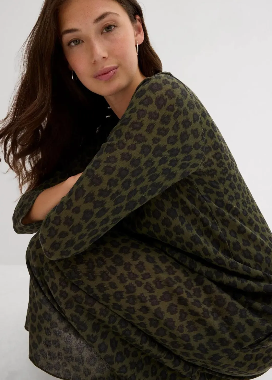 Clearance Shirt-Midikleid Damen Kleider|Bekleidung·Pullover & Strickjacken