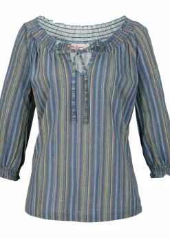 Outlet Shirt-Tunika 3/4-Arm, gestreift Damen Shirts & Tops|Nachhaltigere Materialien