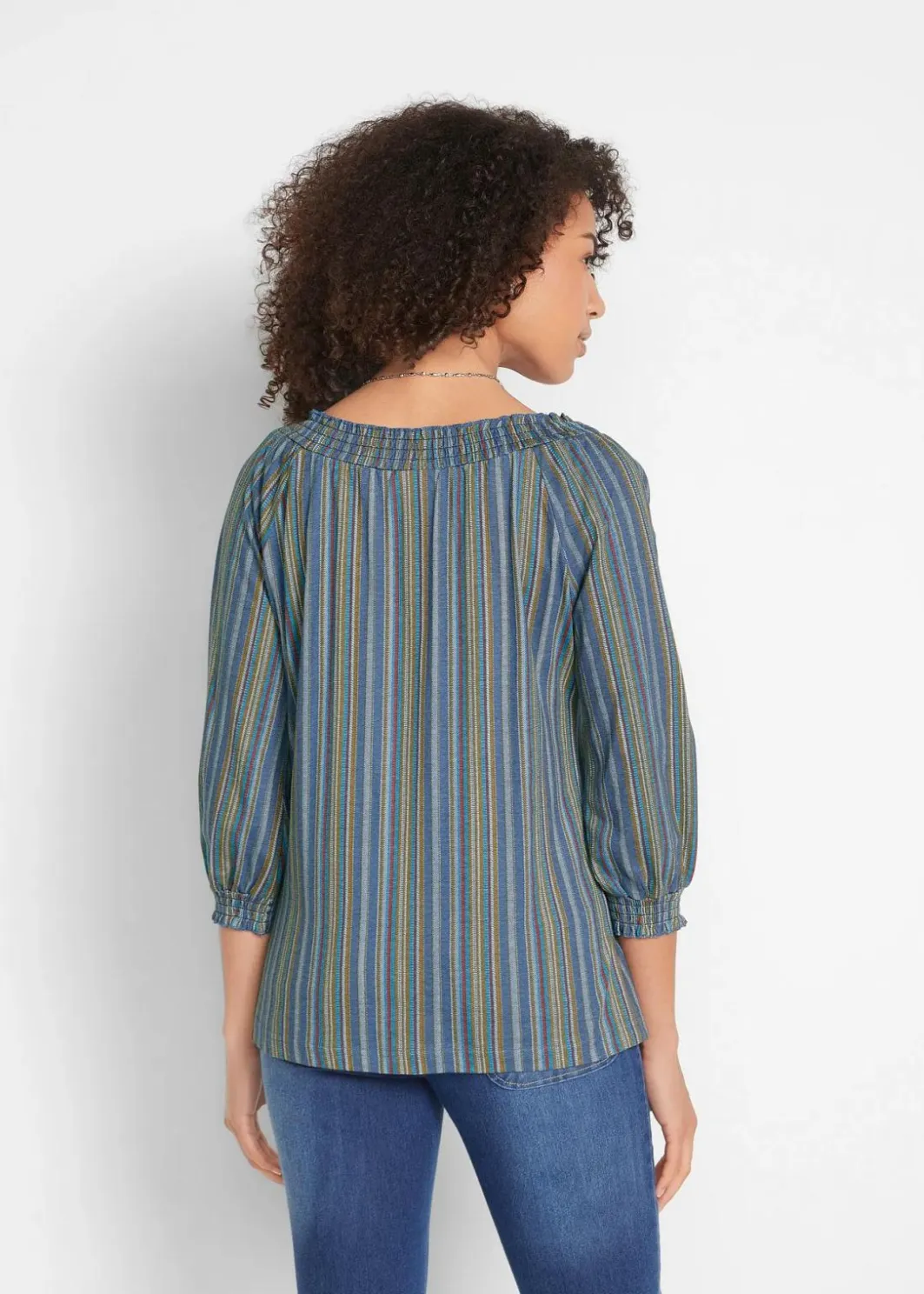 Outlet Shirt-Tunika 3/4-Arm, gestreift Damen Shirts & Tops|Nachhaltigere Materialien