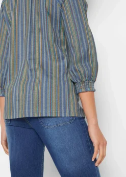 Outlet Shirt-Tunika 3/4-Arm, gestreift Damen Shirts & Tops|Nachhaltigere Materialien