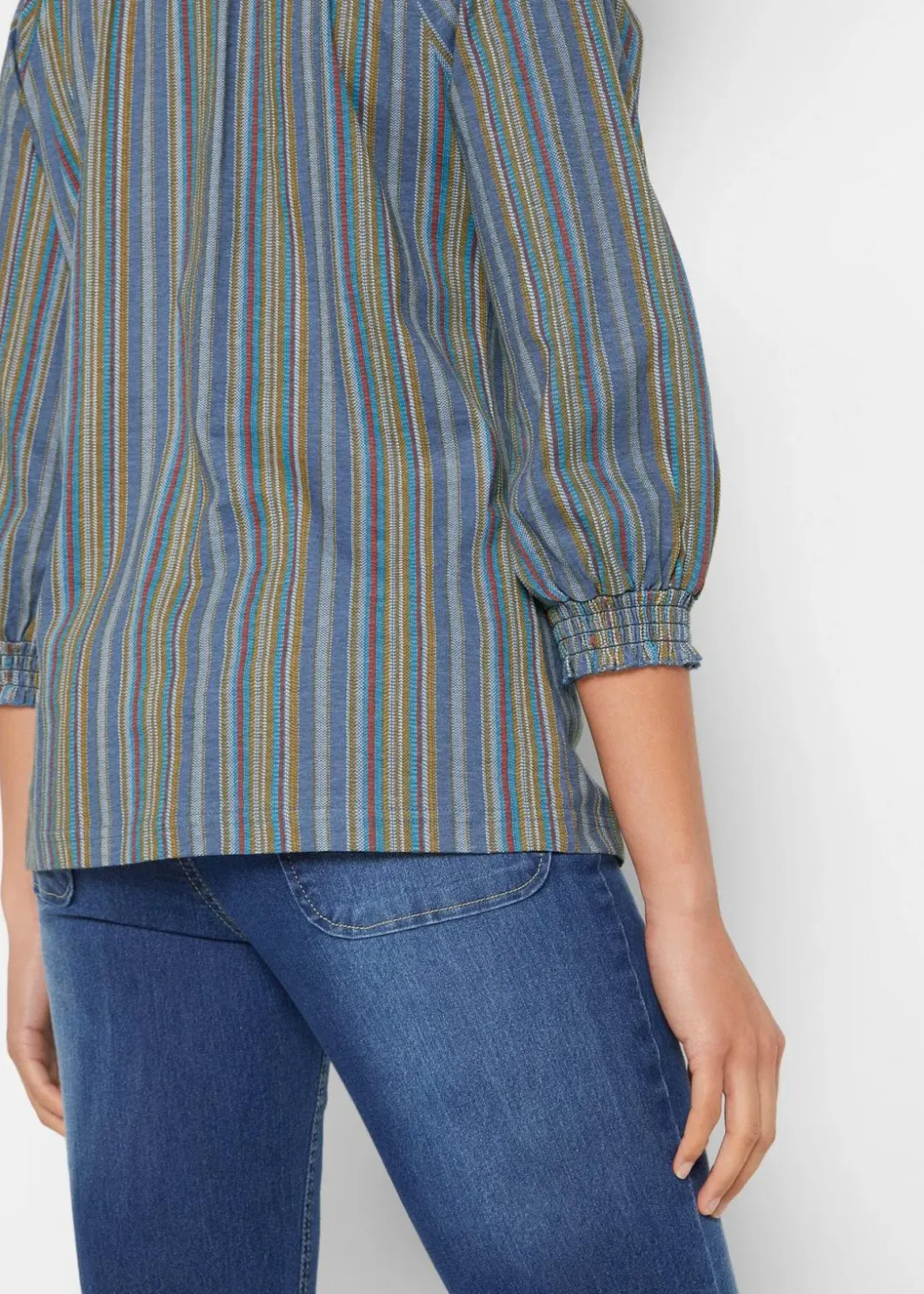 Outlet Shirt-Tunika 3/4-Arm, gestreift Damen Shirts & Tops|Nachhaltigere Materialien