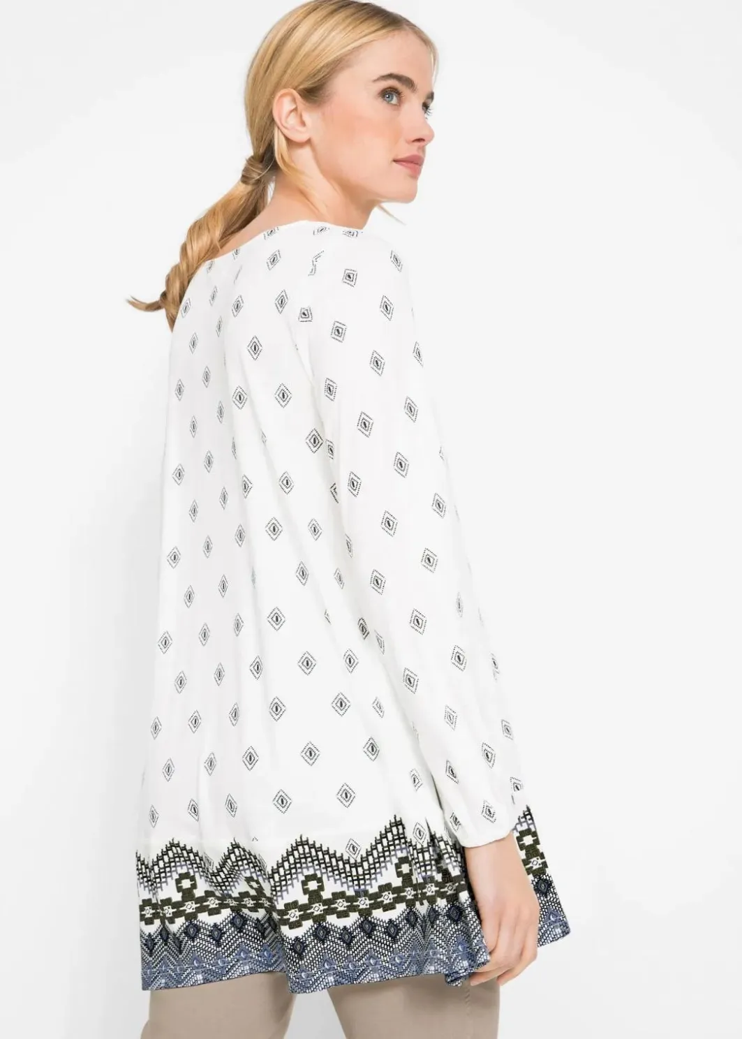 Online Shirt-Tunika aus Baumwoll-Viskose-Mix Damen Shirts & Tops