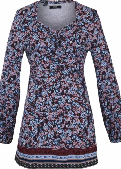 Damen bonprix Shirts & Tops|Nachhaltigere Materialien|Shirt-Tunika aus Baumwoll-Viskose-Mix