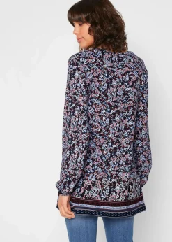 Damen bonprix Shirts & Tops|Nachhaltigere Materialien|Shirt-Tunika aus Baumwoll-Viskose-Mix