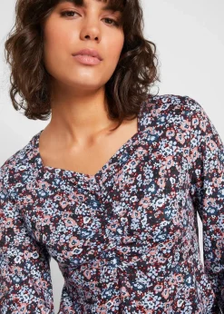 Damen bonprix Shirts & Tops|Nachhaltigere Materialien|Shirt-Tunika aus Baumwoll-Viskose-Mix