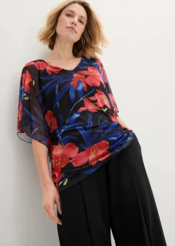 Outlet Shirt-Tunika aus Mesh Damen Shirts & Tops