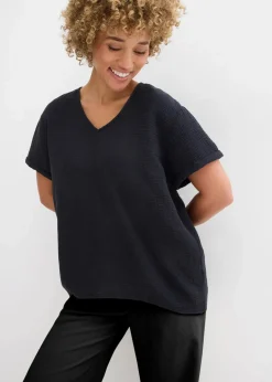 Damen bonprix Blusen & Tuniken|Bekleidung·Jacken & Mäntel|Shirt-Tunika aus softem Musselin