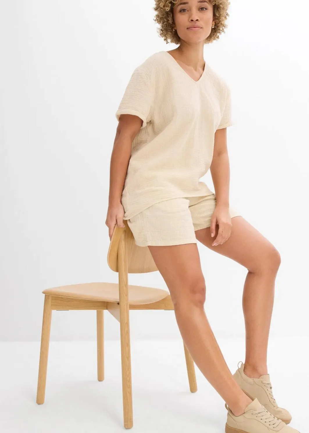 Damen bonprix Bekleidung·Jacken & Mäntel|Blusen & Tuniken|Shirt-Tunika aus softem Musselin