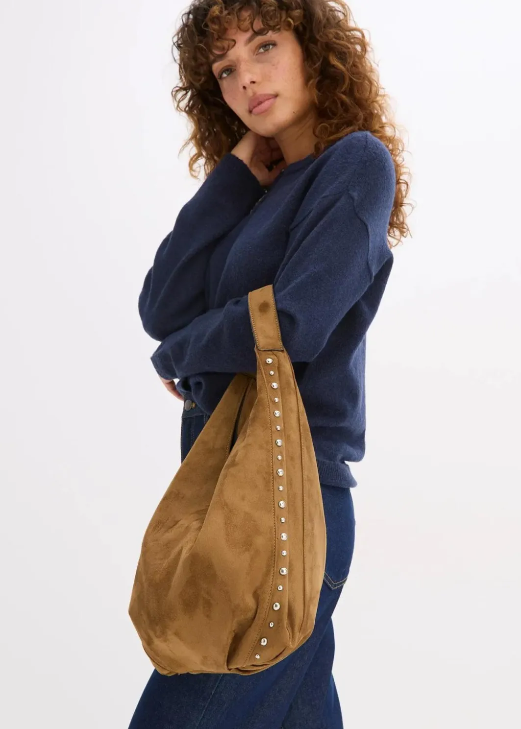 Damen bonprix Taschen|Shopper mit Nieten