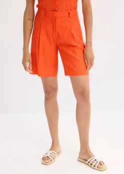 Damen bonprix Bekleidung·Outdoorbekleidung|Bekleidung·Kleider|Shorts aus leichtem Leinen-Mix
