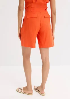 Damen bonprix Bekleidung·Outdoorbekleidung|Bekleidung·Kleider|Shorts aus leichtem Leinen-Mix
