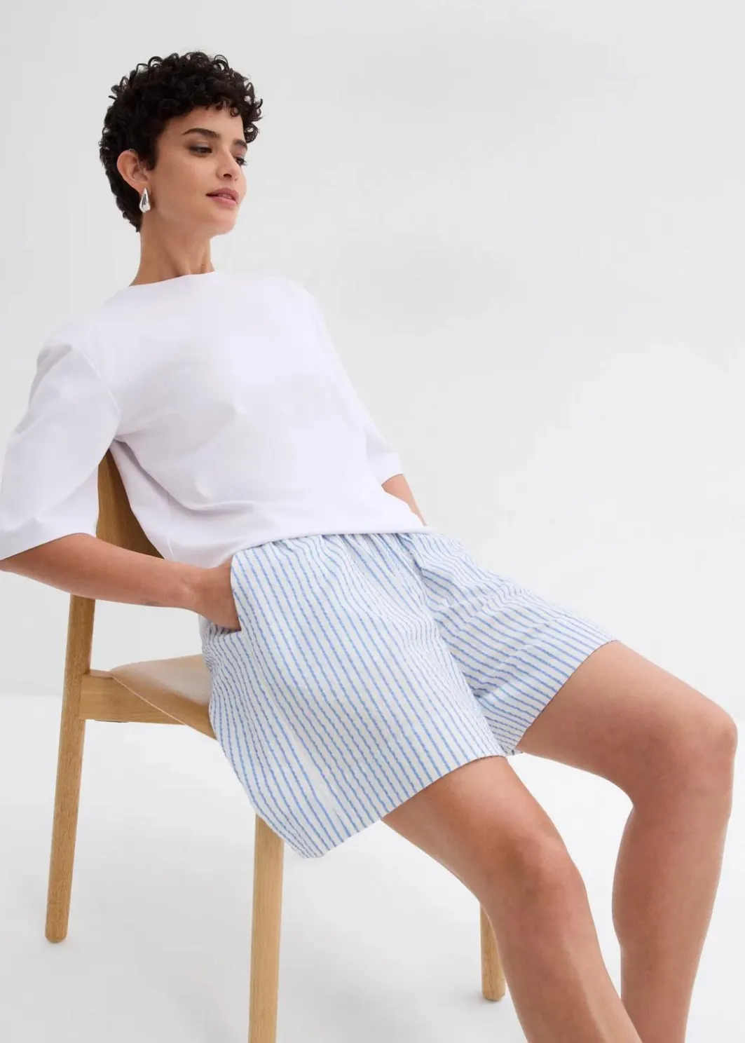 Clearance Shorts aus reiner Baumwolle Damen Hosen|Shorts