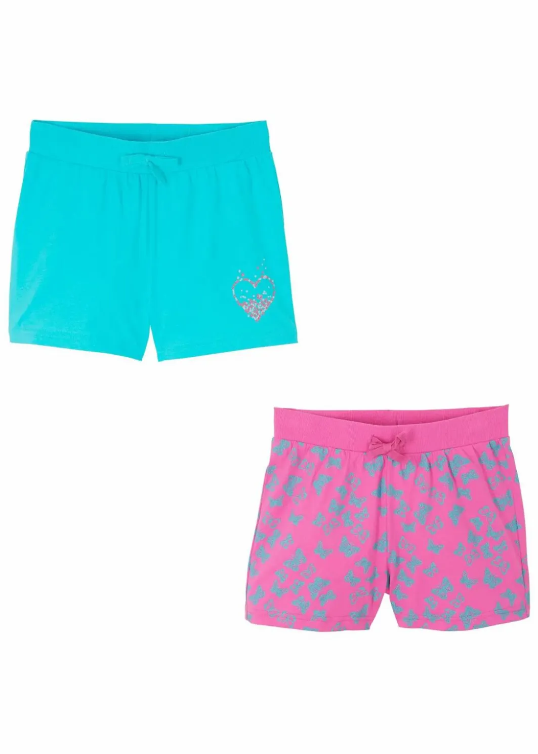 Kinder bonprix Mädchen 9-16 Jahre·Mehrfachpacks|Mädchen 9-16 Jahre·Shorts|Shorts aus reiner Bio-Baumwolle (2er-Pack)