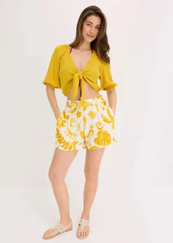 Online Shorts aus strukturierter Viskose Damen Bekleidung·Outdoorbekleidung|Bekleidung·Kleider
