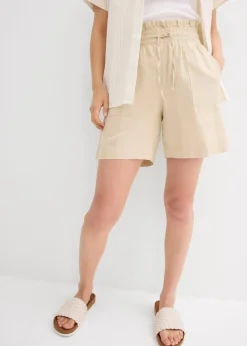 Damen bonprix Bekleidung·Outdoorbekleidung|Bekleidung·Kleider|Shorts mit Leinen