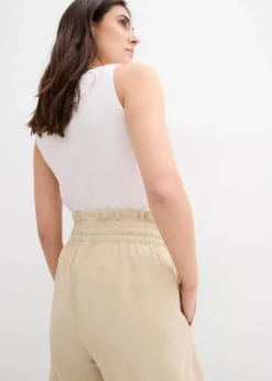 Damen bonprix Bekleidung·Outdoorbekleidung|Bekleidung·Kleider|Shorts mit Leinen