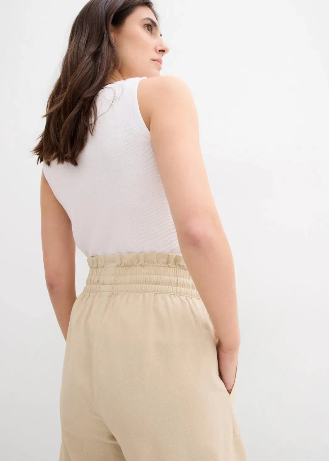 Damen bonprix Bekleidung·Outdoorbekleidung|Bekleidung·Kleider|Shorts mit Leinen