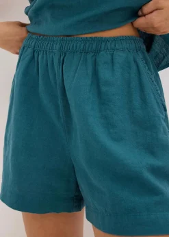 Hot Shorts mit Leinenanteil Damen Hosen|Shorts