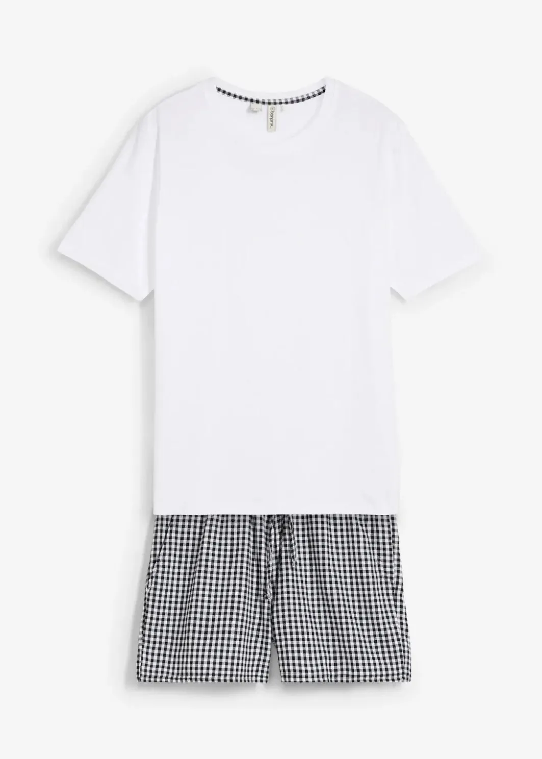 Sale Shorty aus reiner Baumwolle mit kurzen Ärmeln Herren Pyjamas|Große Größen