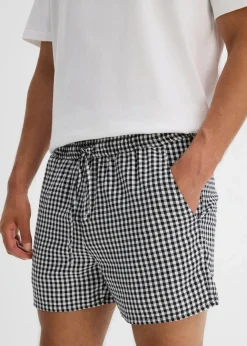 Sale Shorty aus reiner Baumwolle mit kurzen Ärmeln Herren Pyjamas|Große Größen