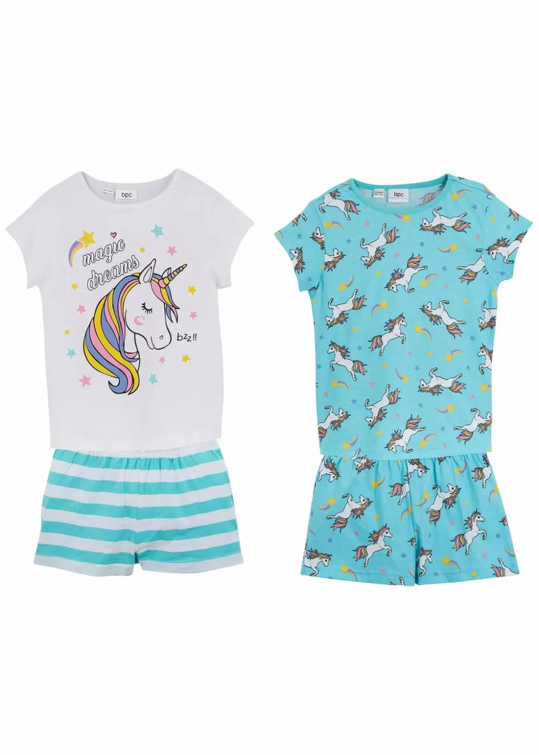 Kinder bonprix Mädchen·Nachtwäsche|Shorty aus reiner Baumwolle (4-tlg. Set)