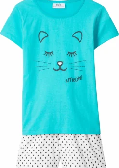 Online Shorty aus reiner Bio-Baumwolle (2-tlg. Set) Kinder Mädchen·Nachtwäsche