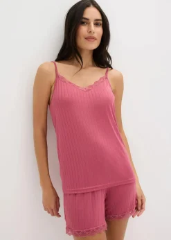 Sale Shorty aus weichem Pointelle-Jersey Damen Wäsche·Nachtwäsche|Nachtwäsche