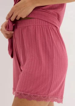 Sale Shorty aus weichem Pointelle-Jersey Damen Wäsche·Nachtwäsche|Nachtwäsche