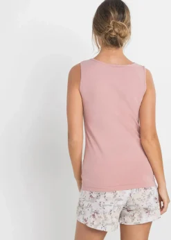 Damen bonprix Wäsche·Nachtwäsche|Nachtwäsche|Shorty mit feiner Spitze