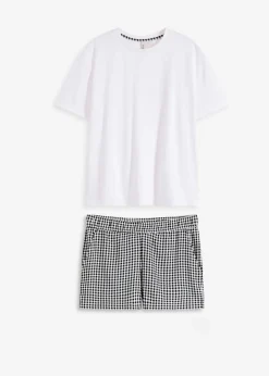 Discount Shorty mit gewebter Shorts Damen Wäsche·Nachtwäsche|Nachtwäsche