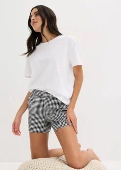 Discount Shorty mit gewebter Shorts Damen Wäsche·Nachtwäsche|Nachtwäsche