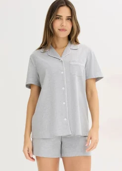 Damen bonprix Wäsche·Basics|Wäsche·Nachtwäsche|Shorty mit Knopfleiste