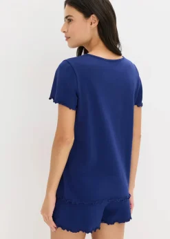 Damen bonprix Wäsche·Nachtwäsche|Nachhaltigere Materialien|Shorty mit Knopfleiste