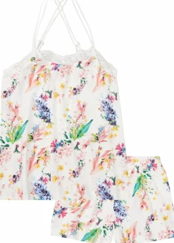 Clearance Shorty mit Spaghettiträgern Damen Wäsche·Nachtwäsche|Nachtwäsche