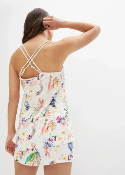 Clearance Shorty mit Spaghettiträgern Damen Wäsche·Nachtwäsche|Nachtwäsche