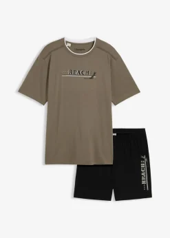 Shorty mit weicher Baumwolle Herren Pyjamas|Große Größen