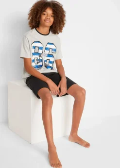 Kinder bonprix Jungen·Nachtwäsche|Shorty mit weicher Baumwolle (4-tlg. Set)