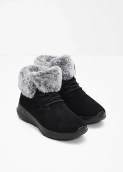 Damen Skechers High Heels|Gefütterte Winterschuhe|Schnürboots