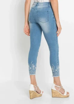 Damen bonprix Jeans|Nachhaltigere Materialien|Skinny Jeans, Mid Waist