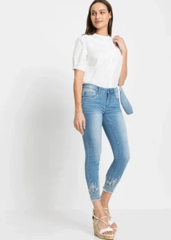 Damen bonprix Jeans|Nachhaltigere Materialien|Skinny Jeans, Mid Waist