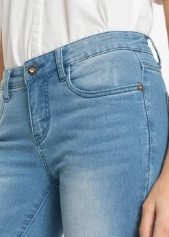 Damen bonprix Jeans|Nachhaltigere Materialien|Skinny Jeans, Mid Waist