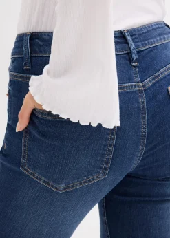 Damen bonprix Kurzgrößen|Bekleidung·Shirts & Tops|Skinny Jeans Mid Waist, Bio Baumwolle