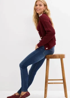 Damen bonprix Kurzgrößen|Bekleidung·Shirts & Tops|Skinny Jeans Mid Waist, Bio Baumwolle